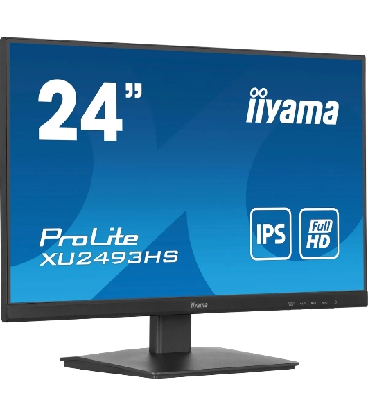 Монитор 23.8' Iiyama ProLite XU2493HS-B6 IPS 1920x1080, 100 Гц, 0.5 мс, 250 кд/м2, 1хHDMI, 1хDP, выход на наушники, черный