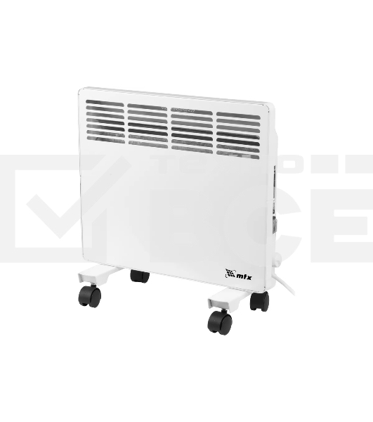 Конвектор MTX КМ-1000.1 белый, 1000 Вт, 15 м2, термостат