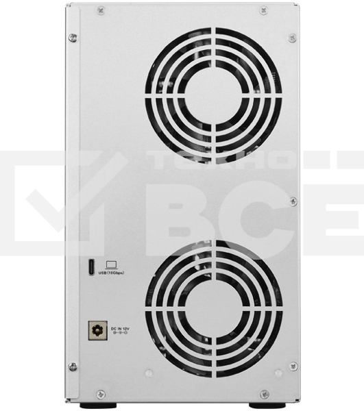 Сетевое хранилище TerraMaster D6-320 DAS tower/JBOD,RAID0,1/up to 2 SATA(3,5' or 2,5')/1xUSB3.2 Type-C gen2/1xPS/1YW