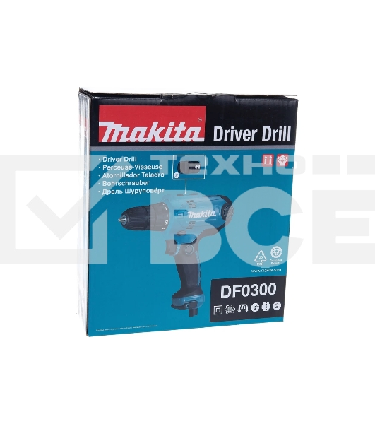 Дрель Makita DF0300 { 320Вт,БЗП-10мм,0-450\0-1500об\м,1.2кг,кор }