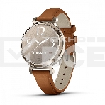 Смарт-часы Garmin Lily 2 Classic кремовое золото, коричневый кожаный ремешок 35,4мм, фото 1