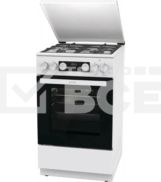 Плита комбинированная Gorenje GK5C42WF-B белый, конфорок 4 газовых, духовка 70 л, 50 см x 85 см x 59.4 см