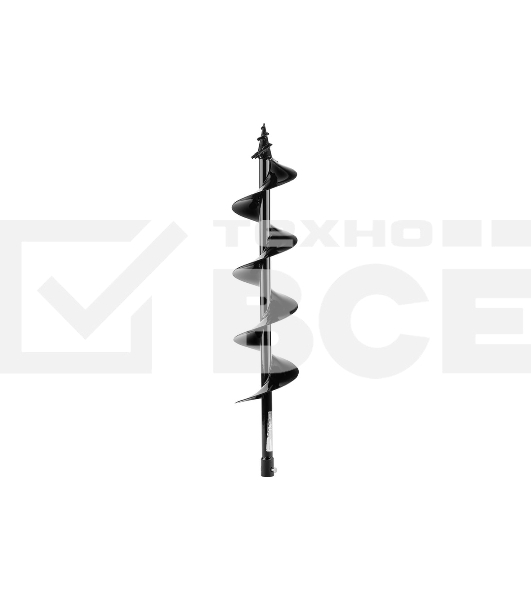 Шнек для грунта Denzel ER-150, диаметр 150 мм, длина 800 мм, соединение 20 мм, съемный нож