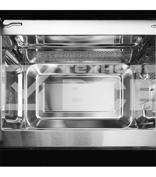 Встраиваемая микроволновая печь Kuppersberg HMW 620 B, объем 20 л, мощность 700 Вт, поворотный стол, High-Tech, 9 автоматических программ, гриль, сенсорное управление, черный