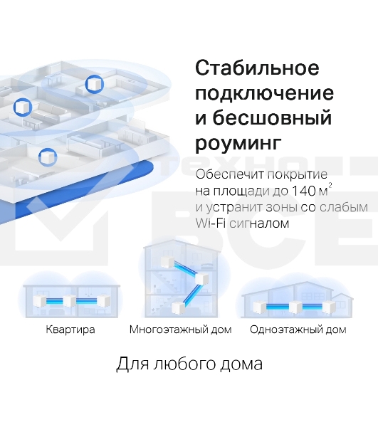Бесшовный Mesh роутер Mercusys Halo H30G(2-pack) AC1300 10/100/1000BASE-TX