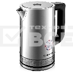 Чайник электрический BRAYER BR1060 2200 Вт, 1,7 л, стальной/черный, фото2