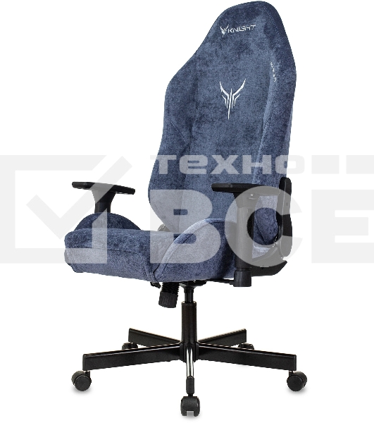 Кресло игровое Knight N1 Fabric синий Light-27 с подголов. крестовина металл