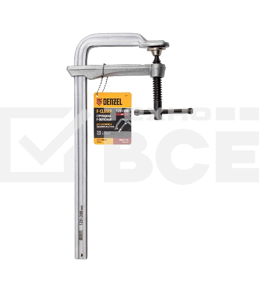Струбцина Denzel F-образная, 120x300 мм, кованая