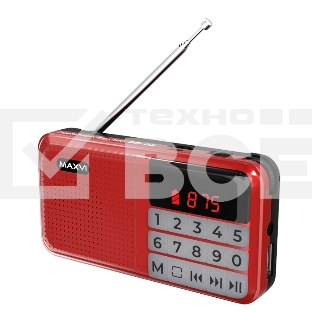 Радио FM-приемник Maxvi PR-02 red. Цифровой приемник Maxvi PR-02 предназначен для прослушивания радио и музыки. Миниатюрный Maxvi PR-02 - удобный в переноске и помещается в карман. Можно использовать карты памяти microSD и внешний USB-накопитель для воспроизведения музыки, а также аудиокниг. Благодаря функции автоматического поиска гаджет может самостоятельно находить доступные радиостанции и сохранять их в памяти