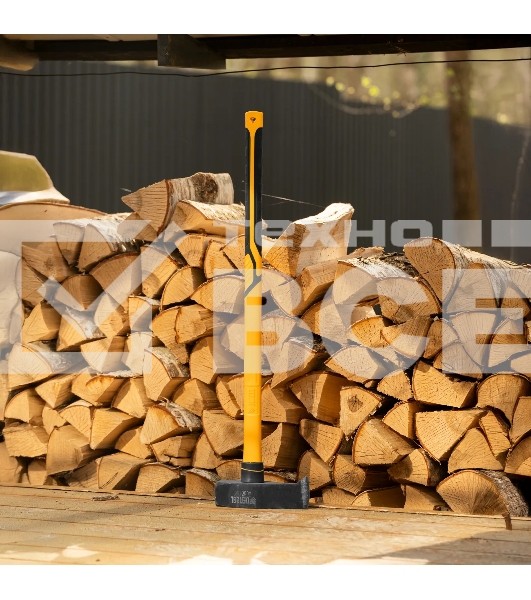 Колун-кувалда Denzel 4000 г, кованая, фибергласовая рукоятка c TPR покрытием, 880 мм