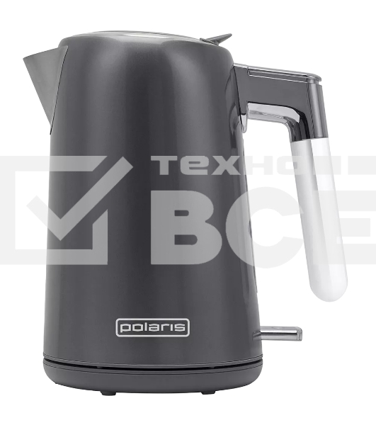 Чайник электрический Polaris PWK-1746СA серый, 1,7л, ВЕРХ. ЗАЛИВ, нерж.