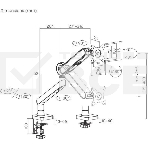 Кронштейн для мониторов Ultramounts UM719W белый 17'-35' макс.10.5кг крепление к столешнице поворот и наклон, фото4