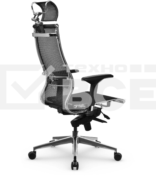 Кресло Метта Samurai S-3.051 MPES эко.кожа/сетка с подголов. крестов. металл хром