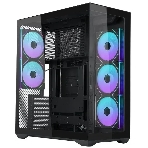 Корпус ATX Eurocase M4801 black, без БП, закаленное стекло 2 стороны, фото 1