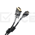 Кабель HDMI to DVI-D (19M -25M) 2м, TV-COM, 2 фильтра <LCG135F-2M>, фото 1