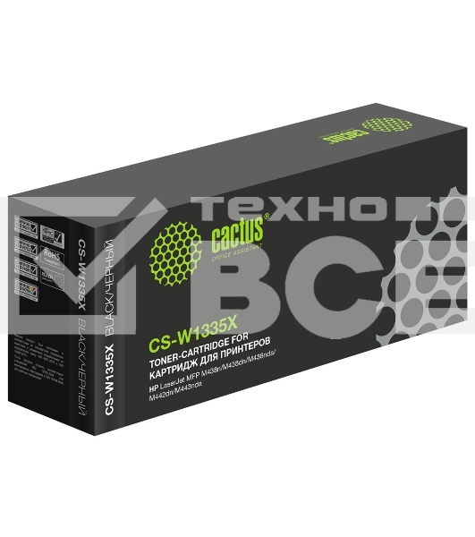 Картридж лазерный Cactus CS-W1335X W1335X черный (13700стр.) для HP LJ MFP M438n/M438dn/M438nda/M442dn/M443nda