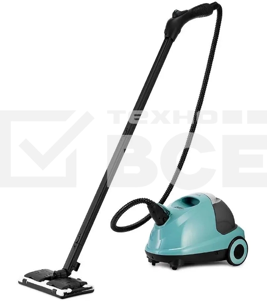 Пароочиститель напольный Kitfort КТ-9187 2000Вт черный/бирюзовый