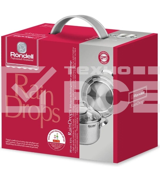 Кастрюля RainDrops Rondell RDS-1294 с/кр 20 см 3,2 л