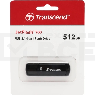Флеш диск Transcend 512Gb Jetflash 700 TS512GJF700 USB3.0 черный
