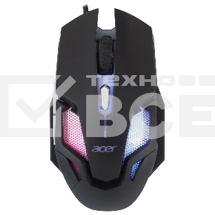 Мышь проводная Acer OMW125 черный оптическая (3200dpi) USB (6but)