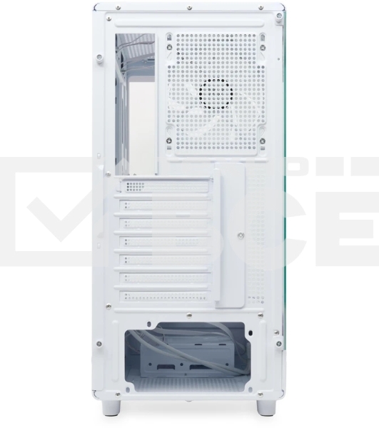 Компьютерный корпус HSPD F510, Panoramic Mid Tower, белый, TG, 0.5 SPCC, 3x120мм ARGB ATX, mATX, mITX 180/280/160мм 1x2.5', 1x3.5', 7xPCI 2xUSB-A 3.0 356x218x467мм