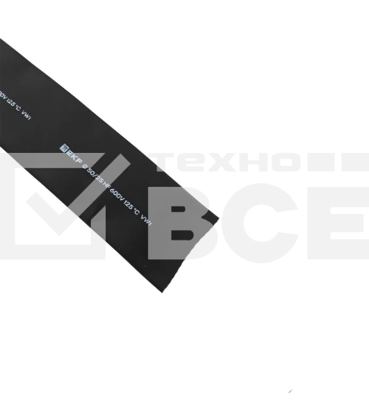 Трубка термоусаживаемая ТУТ нг 50/25 черная рулон EKF PROxima