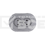 Розетка 2-м LEZARD СП OSEN без заземл. ПБТ, круглая, механизм, серый матовый 744-7400-128B, фото 1