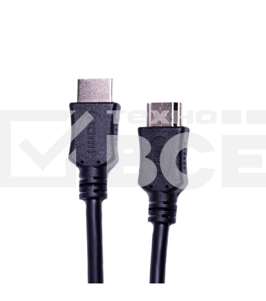 Кабель HDMI C-HM-HM-5M Wize, 5 м, v.2.0, 19M/19M, позол.разъемы, экран, черный, пакет
