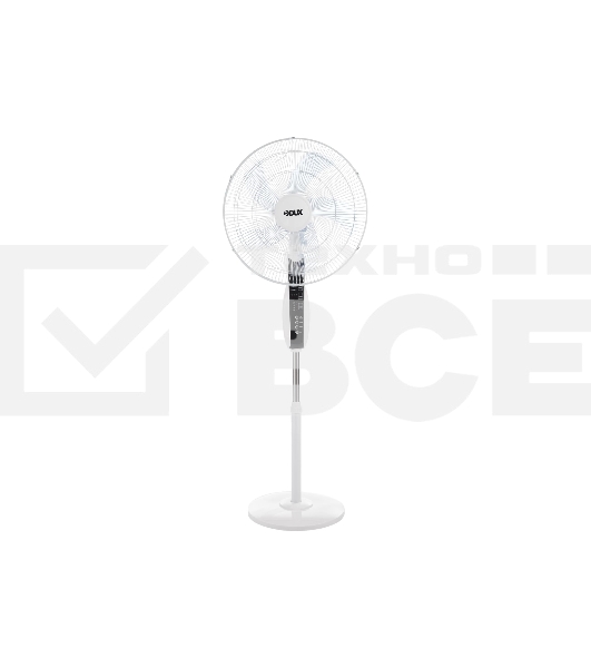 Вентилятор напольный DUX 60-0213 белый/синий 60 Вт, 5 лопастей, подставка круглая, д/у управление