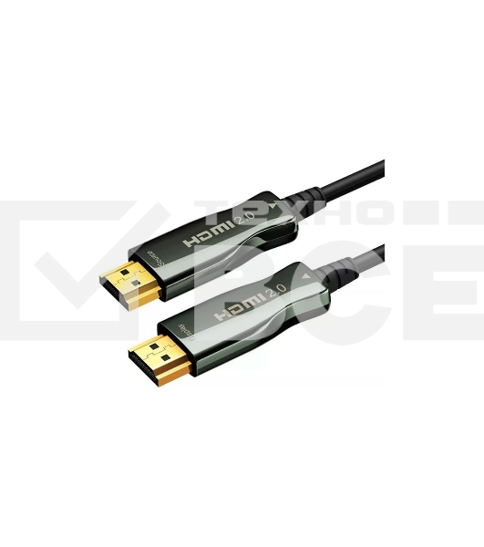 Кабель HDMI Wize [AOC-HM-HM-15M] оптический, 15 м, 4K/60HZ 4:4:4, v.2.0, ARC, 19M/19M, HDCP 2.2, Ethernet, черный, коробка