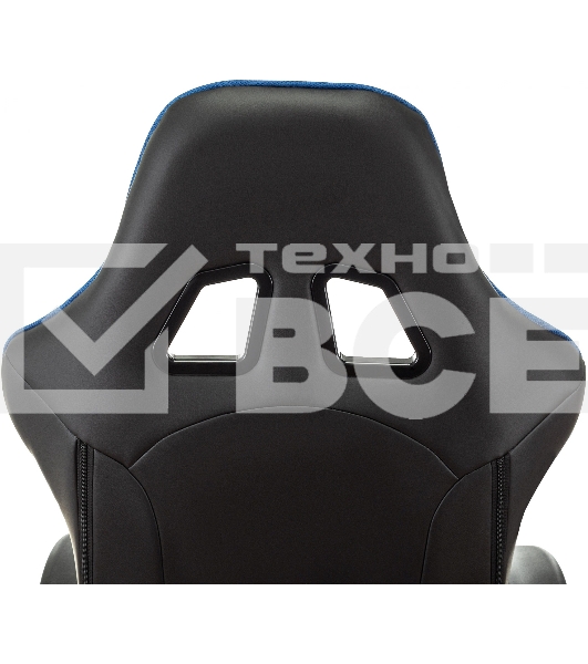 Кресло игровое Бюрократ VIKING 4 AERO BLUE черный/синий, искусст.кожа/ткань, две подушки