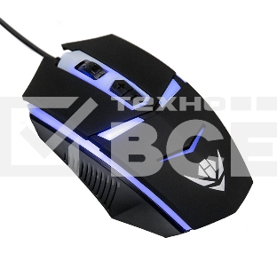 Мышь проводная Nakatomi MOG-02U черный, 1600 dpi, USB, кнопки - 5