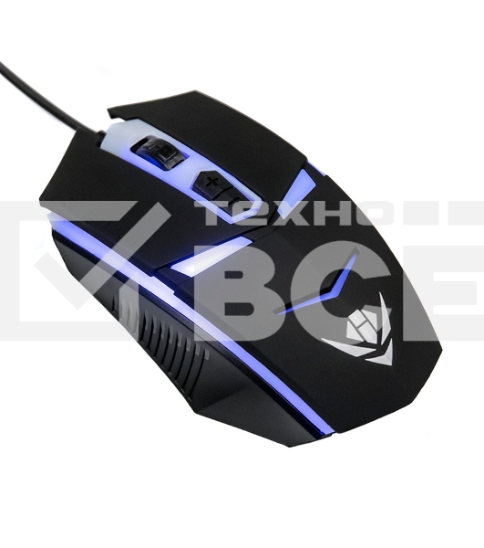 Мышь проводная Nakatomi MOG-02U черный, 1600 dpi, USB, кнопки - 5