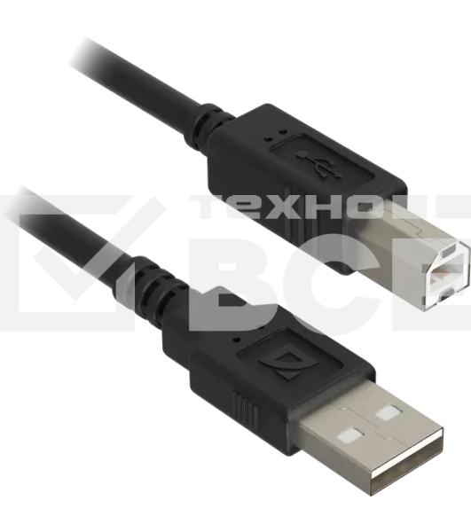 Кабель USB Defender USB 2.0 AM-BM 30AWG, никель, 5м 1
