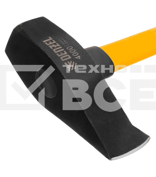 Колун-кувалда Denzel 4000 г, кованая, фибергласовая рукоятка c TPR покрытием, 880 мм