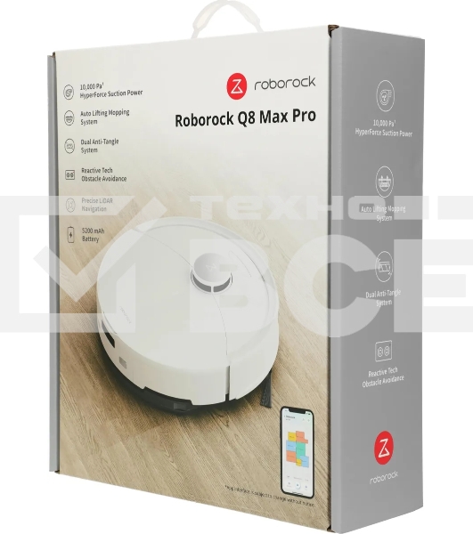 Пылесос-робот Roborock Q8 max Pro белый