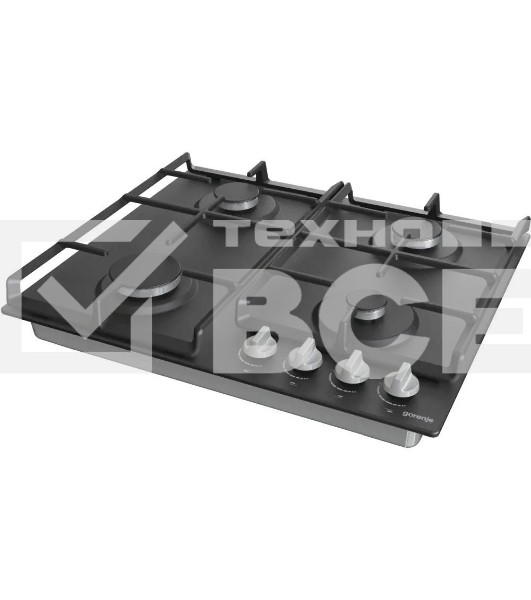 Газовая варочная панель Gorenje G641EXB, 4 конфорки, металл, черный