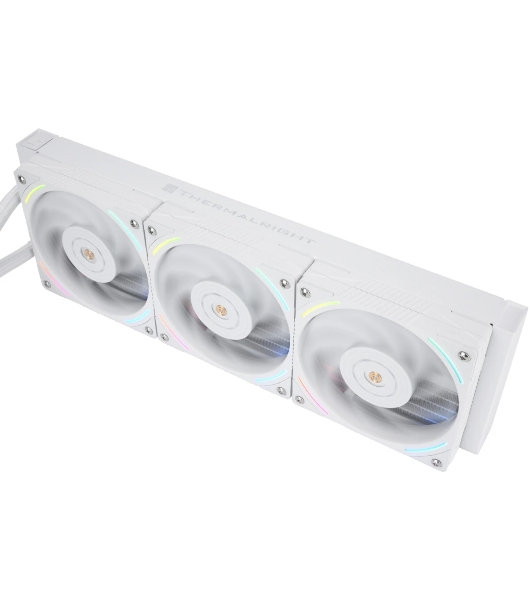 Система жидкостного охлаждения Thermalright Frozen Vision 360 V2 (360мм, LED, White, ARGB/Fans: 3x120мм, 69CFM, 27dBA, 2150RPM/Pump height 60мм, 23dBA, 3000RPM, Rad thickness 27мм/S: 1700, 1200, 1851, 115X, 2011, 2066, AM5, AM4)