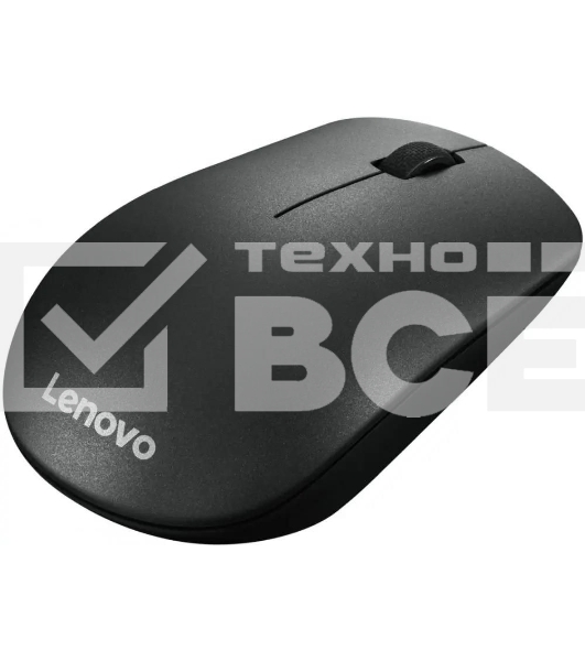Мышь беспроводная Lenovo 400 черный, 1200 dpi, радиоканал, USB, кнопки - 3