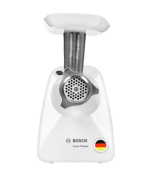 Мясорубка электрическая Bosch MFW2514W белый, 1500 Вт, 1.7 кг/мин, защита от перегрузки, насадки - 3