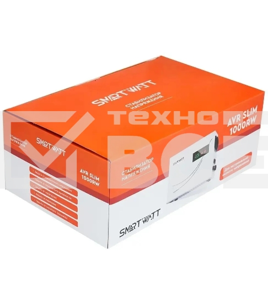 Настенный стабилизатор напряжения SMARTWATT AVR SLIM 1000RW (100W - 260W, 1000VA, 1 кВт, 50 Гц, розеток - 1, LED-дисплей