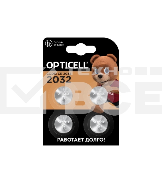 Батарея Opticell Specialty 2032 (4шт) блистер