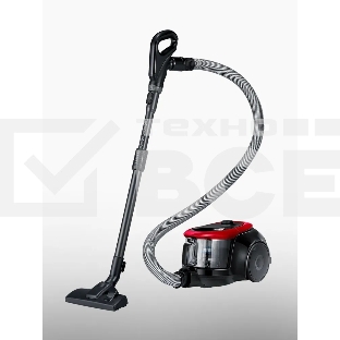 Пылесос Samsung VC18M2130SR/EV красный, 380/1800 Вт, уборка сухая, пылесборник контейнер, 1.5 л
