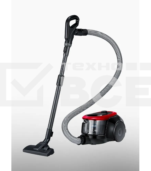 Пылесос Samsung VC18M2130SR/EV красный, 380/1800 Вт, уборка сухая, пылесборник контейнер, 1.5 л