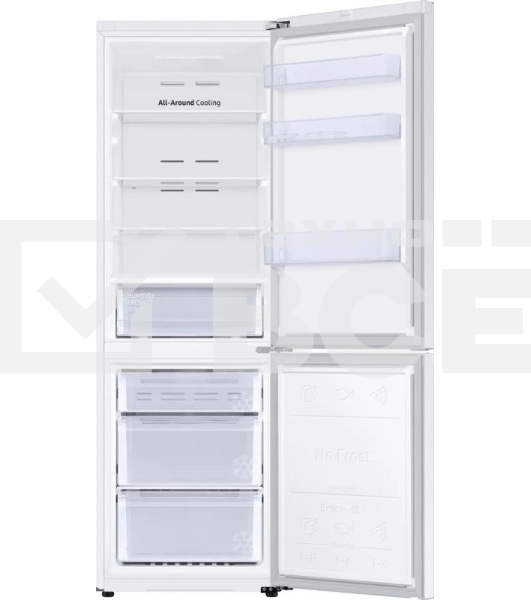 Холодильник Samsung RB34C670EWW/EF белый двухкамерный 230/114л морозилка снизу, No Frost