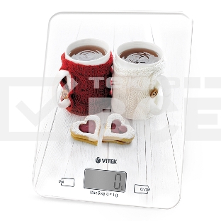 Весы кухонные электронные Vitek VT-2424(W) 5 кг, белый