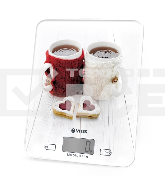 Весы кухонные электронные Vitek VT-2424(W) 5 кг, белый