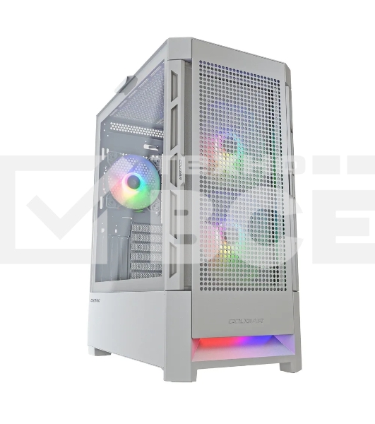 Компьютерный корпус Cougar Airface RGB White, 2х140мм + 1x120mm ARGB Fan, ARGB Fan Hub, без БП, белый, ATX