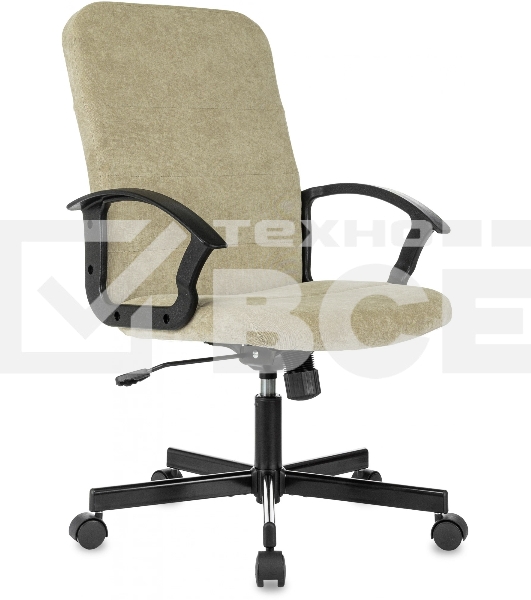 Кресло Бюрократ Triest Fabric песочный Light-21 крестов. металл черный