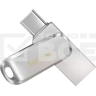 Флешка USB Sandisk Ultra Dual Drive Luxe 32ГБ, USB3.0, серебристый